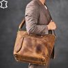 Full Grain Leather Tote, Men's Leather Tote, Large Leather Bag