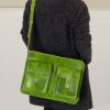 Leather laptop bag for women, green leather messenger bag for work, shoulder bag with pockets casual style, bag for women black outfits
