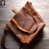 Brown Leather Tote Bag, Mens Leather Laptop Messenger Bags, Womens Crossbody Bag, Shopping Bag , Leather Bags Zipper, Macbook Bag